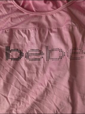 bebe Pink Logo Tank Top